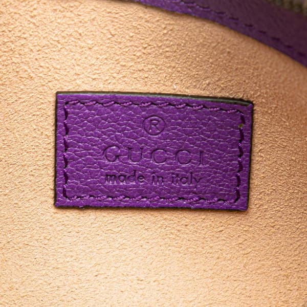 Pre-owned Gucci Mini Leather Aphrodite Shoulder Bag Purple