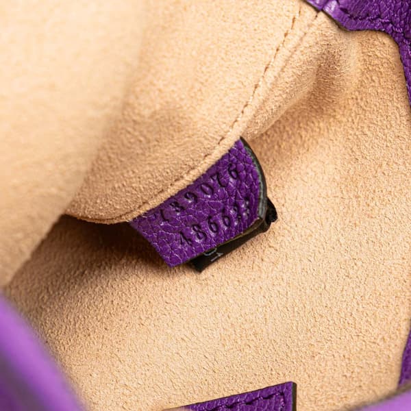 Pre-owned Gucci Mini Leather Aphrodite Shoulder Bag Purple
