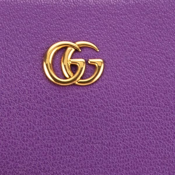 Pre-owned Gucci Mini Leather Aphrodite Shoulder Bag Purple