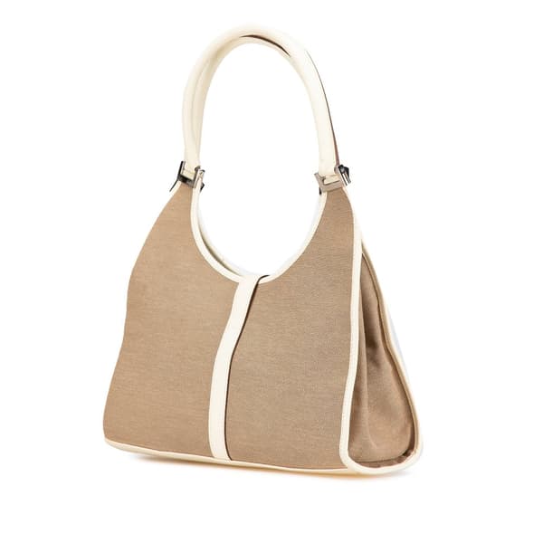 Pre-owned Gucci Canvas Jackie Bardot Shoulder Bag Brown