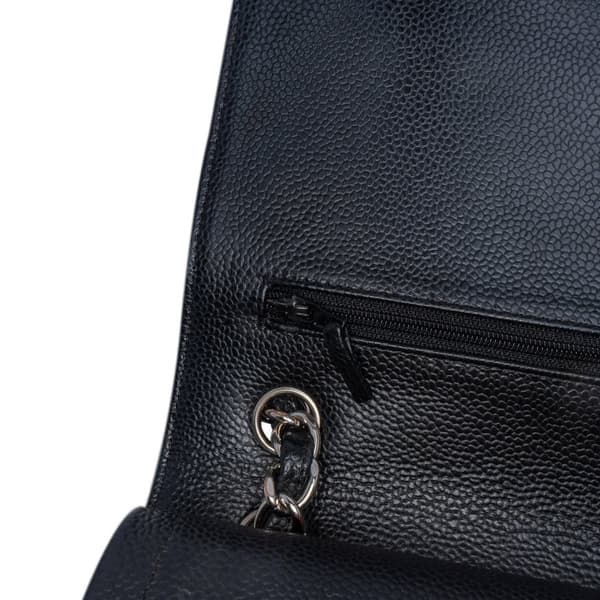 Pre-owned Chanel Jumbo Classic Caviar Double Flap Black