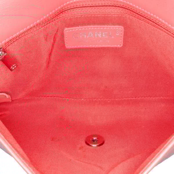 Pre-owned Chanel Crumpled Calfskin Bi Quilted Vintage Full Flap Pink