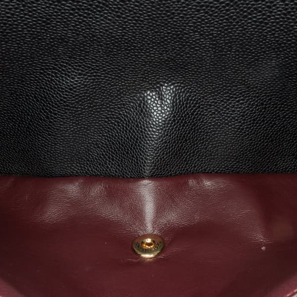 Pre-owned Chanel Jumbo Classic Caviar Double Flap Black
