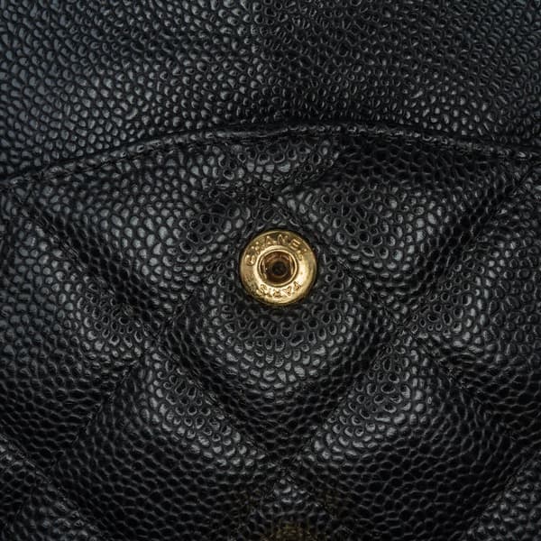 Pre-owned Chanel Jumbo Classic Caviar Double Flap Black