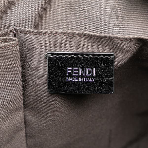 Pre-owned Fendi Leather Unzipped Shoulder Bag Black