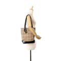 Miniatyrbillede 10 af 10: Pre-owned Burberry Haymarket Check Canvas Shoulder Bag Brown