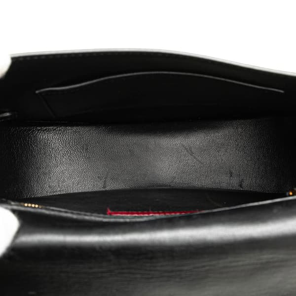 Pre-owned Valentino Leather MyRockstud Saddle Shoulder Bag Black