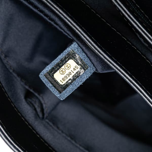 Pre-owned Chanel Jumbo Classic Lambskin 3 Compartment Flap Blue