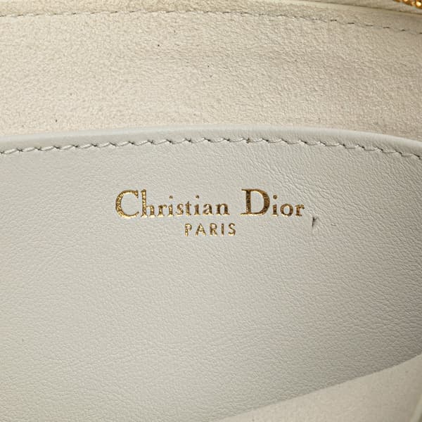 Pre-owned Dior Leather Vibe Shoulder Bag White