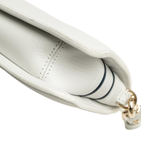 Pre-owned Dior Leather Vibe Shoulder Bag White