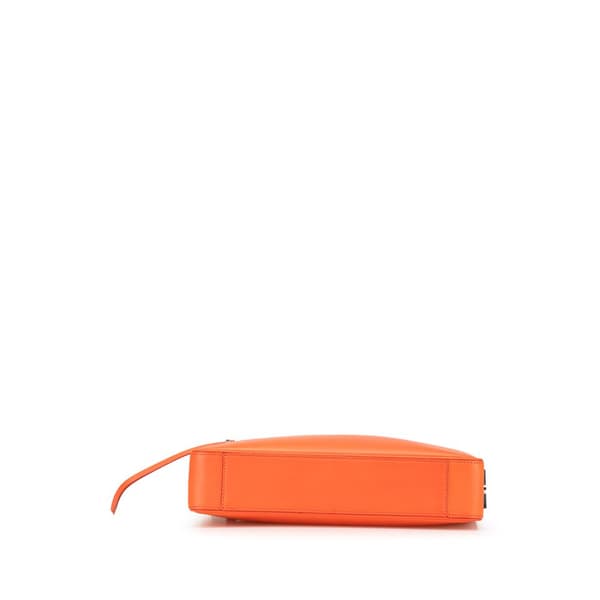 Pre-owned Celine Leather Side Lock Dragonne Shoulder Bag Orange