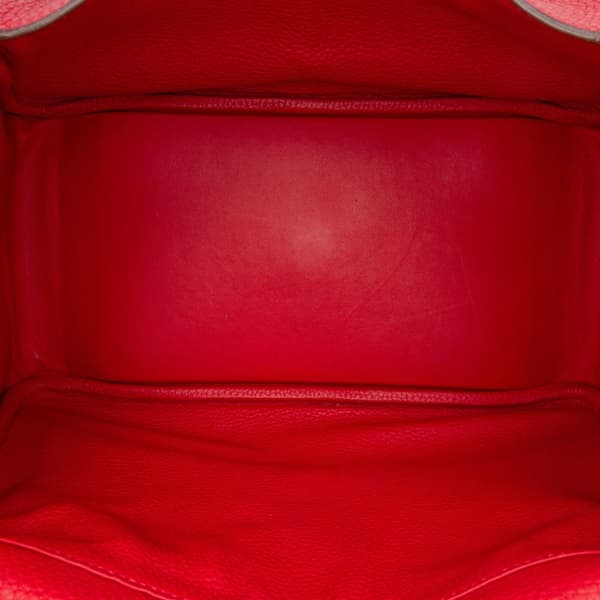 Pre-owned Hermès Clemence Lindy 30 Red