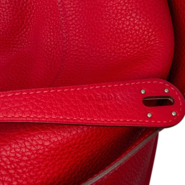 Pre-owned Hermès Clemence Lindy 30 Red