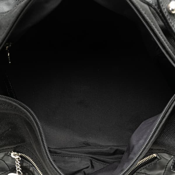 Pre-owned Chanel Paris Biarritz Quilted Coated Canvas Shoulder Bag Black
