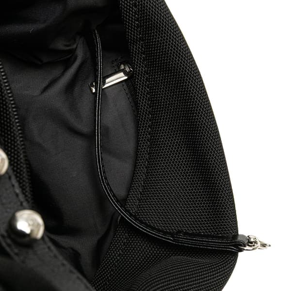 Pre-owned Chanel Paris Biarritz Quilted Coated Canvas Shoulder Bag Black