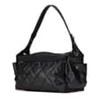 Miniatyrbild 2 av 10: Pre-owned Chanel Paris Biarritz Quilted Coated Canvas Shoulder Bag Black