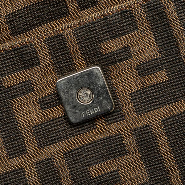 Pre-owned Fendi Zucca Canvas Shoulder Bag Brown