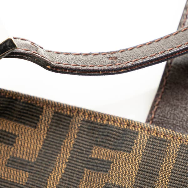 Pre-owned Fendi Zucca Canvas Shoulder Bag Brown