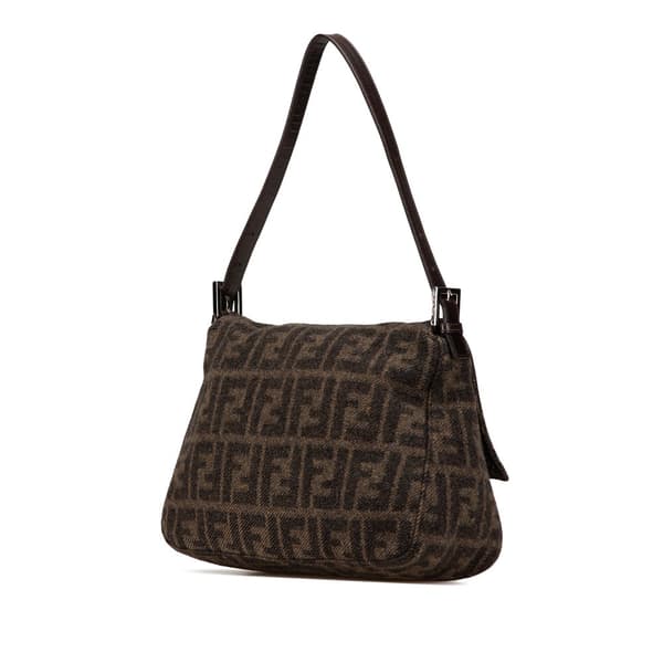 Pre-owned Fendi Wool Mamma Baguette Brown