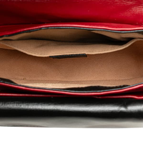 Pre-owned Gucci Mini Leather Marina Shoulder Bag Red