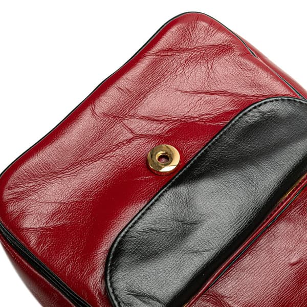 Pre-owned Gucci Mini Leather Marina Shoulder Bag Red