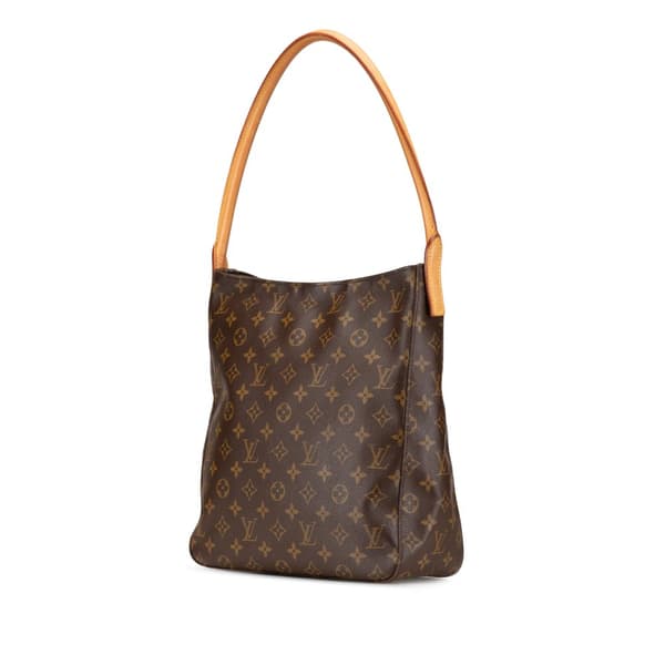 Pre-owned Louis Vuitton Monogram Looping GM Brown