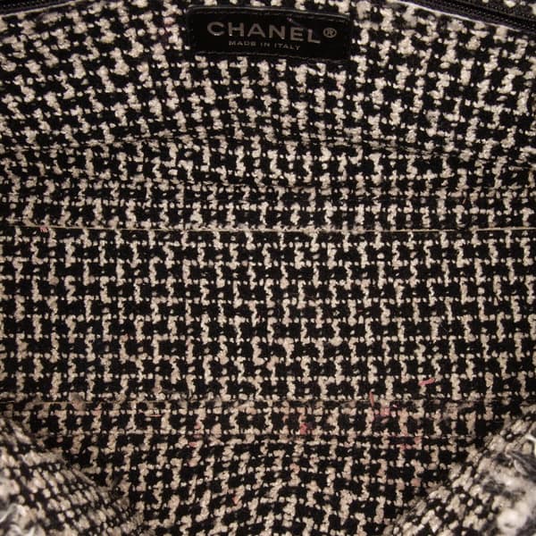 Pre-owned Chanel Lambskin Tweedy Flap Brown