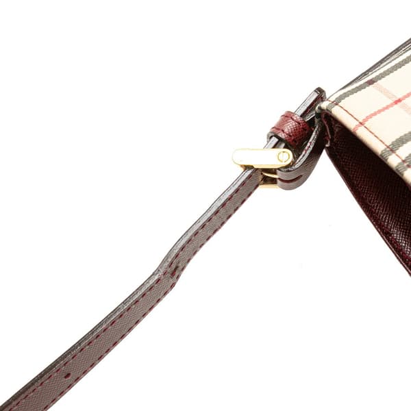 Pre-owned Burberry House Check Canvas Shoulder Bag Brown