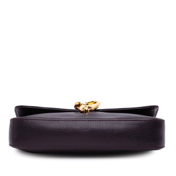 Pre-owned Tom Ford Leather Carine Flap Shoulder Bag Purple