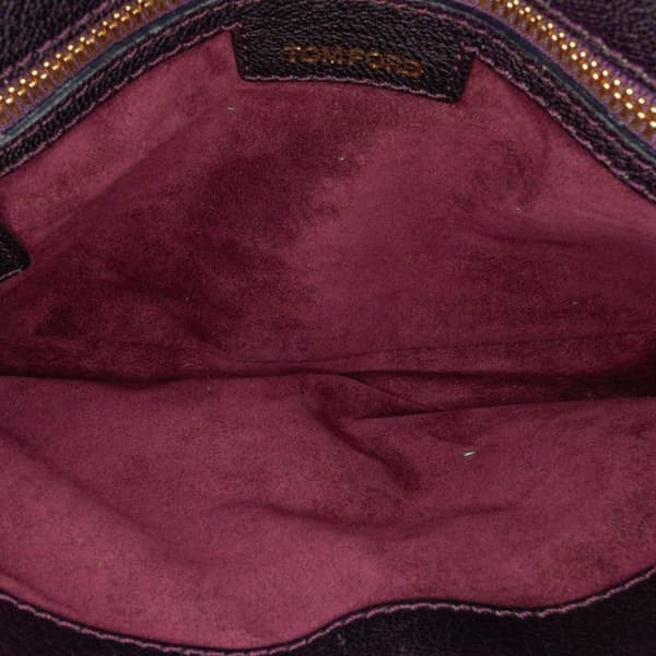 Pre-owned Tom Ford Leather Carine Flap Shoulder Bag Purple