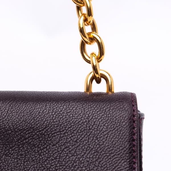 Pre-owned Tom Ford Leather Carine Flap Shoulder Bag Purple