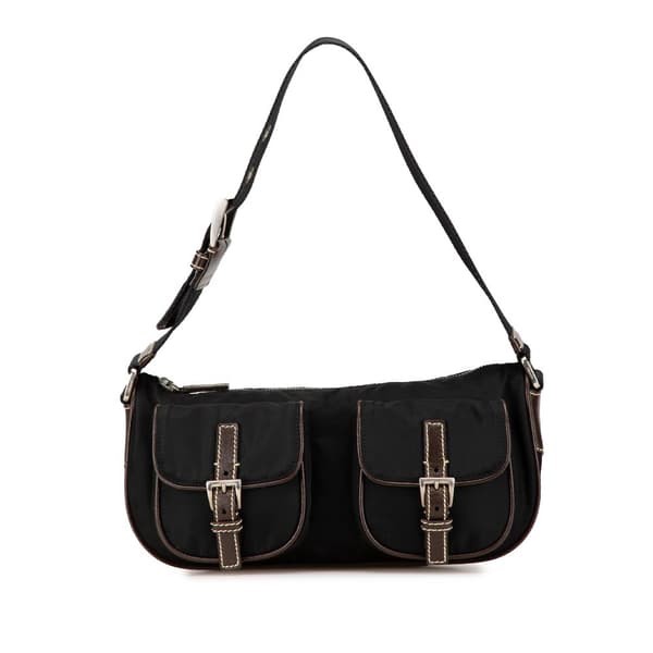 Pre-owned Prada Tessuto Shoulder Bag Black