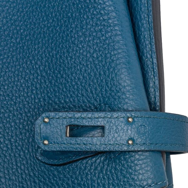 Pre-owned Hermès Togo So Kelly 26 Blue