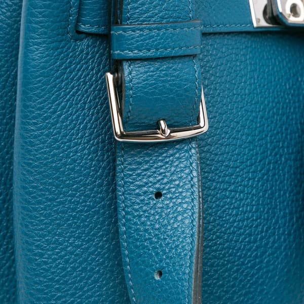 Pre-owned Hermès Togo So Kelly 26 Blue