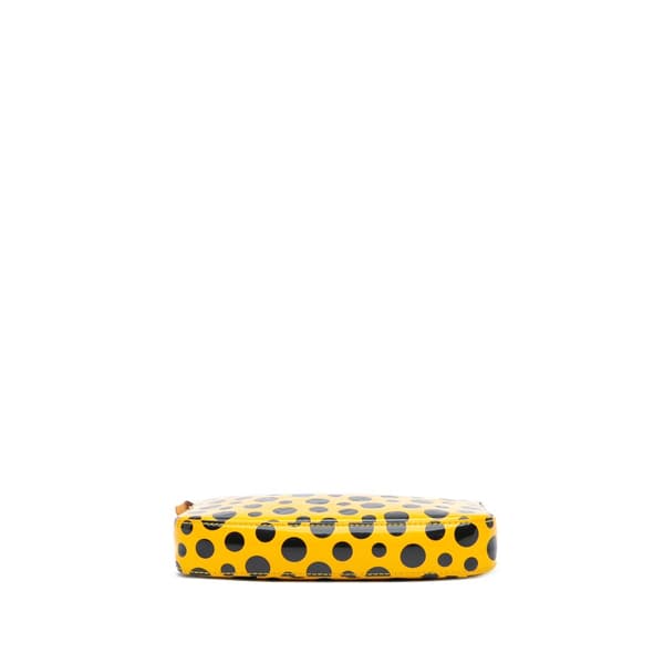 Pre-owned Louis Vuitton Yayoi Kusama Monogram Vernis Dots Infinity Pochette Accessoires Yellow
