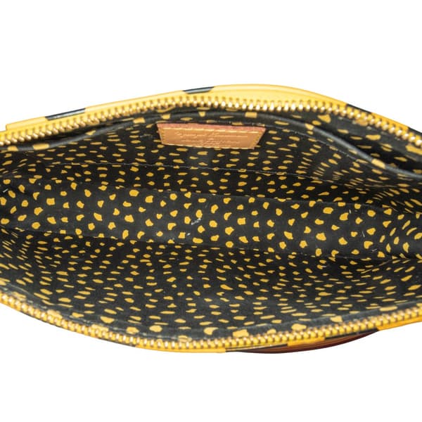 Pre-owned Louis Vuitton Yayoi Kusama Monogram Vernis Dots Infinity Pochette Accessoires Yellow