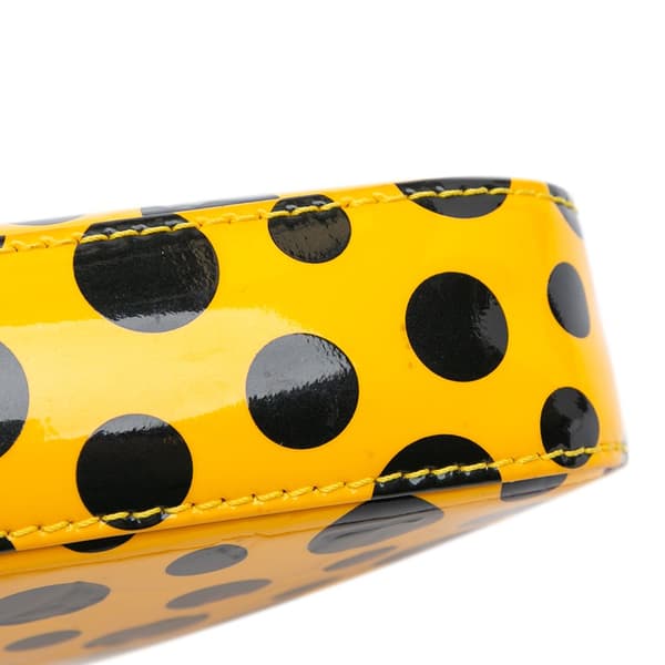Pre-owned Louis Vuitton Yayoi Kusama Monogram Vernis Dots Infinity Pochette Accessoires Yellow
