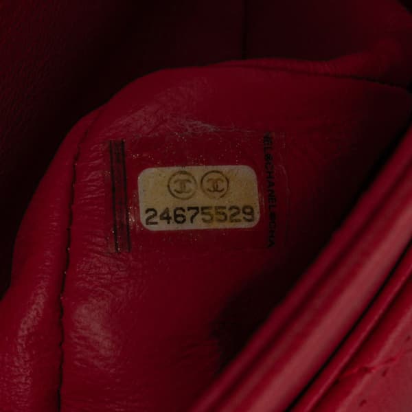 Pre-owned Chanel Medium Classic Chevron Lambskin Double Flap Pink