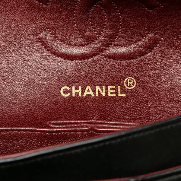 Pre-owned Chanel Small Classic Lambskin Double Flap Black