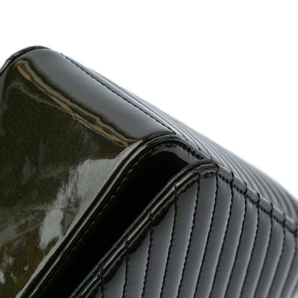Pre-owned Chanel Medium Patent Coco Boy Flap Black