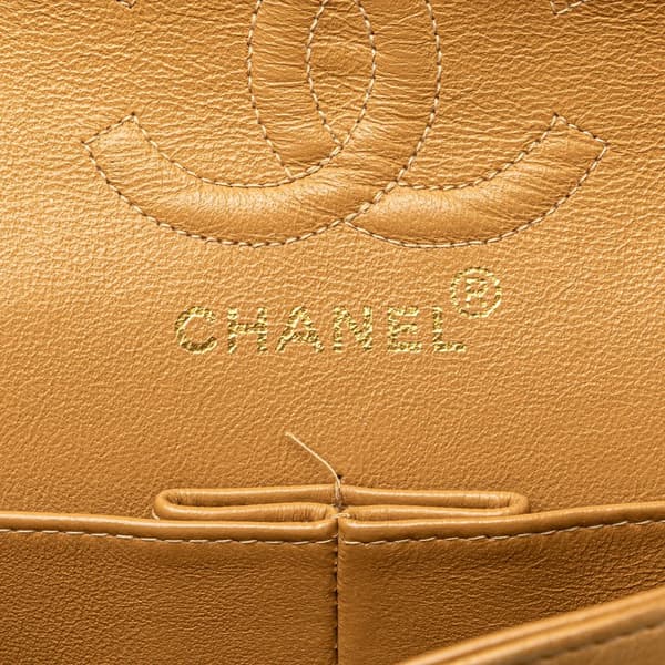 Pre-owned Chanel Small Classic Lambskin Double Flap Brown