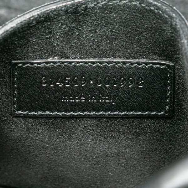 Pre-owned Saint Laurent Quilted Lambskin Babylone Flap Shoulder Bag Black