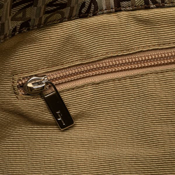 Pre-owned Ferragamo Printed Canvas Shoulder Bag Brown