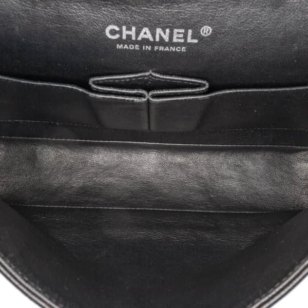 Pre-owned Chanel Medium Classic Patent Double Flap Black