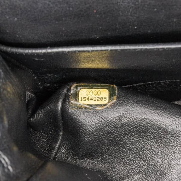 Pre-owned Chanel Medium Classic Patent Double Flap Black
