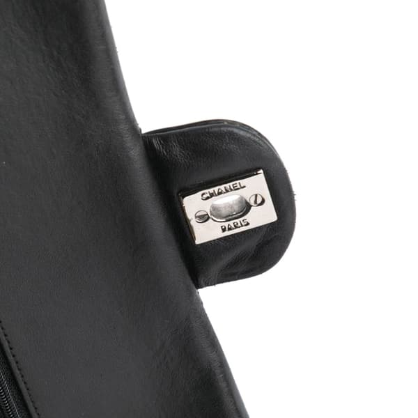 Pre-owned Chanel Medium Classic Patent Double Flap Black