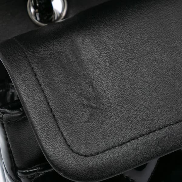 Pre-owned Chanel Medium Classic Patent Double Flap Black