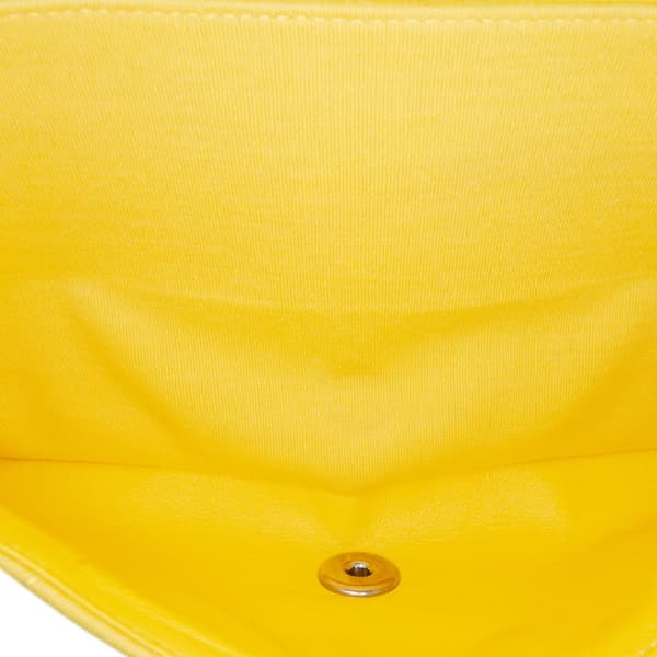 Pre-owned Chanel Medium Classic Jersey Double Flap Yellow