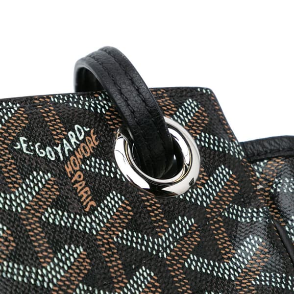 Pre-owned Goyard Goyardine Rouette PM Black