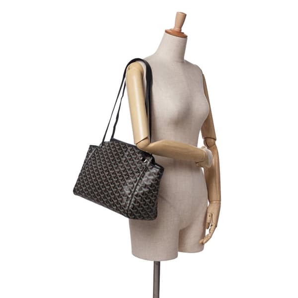 Pre-owned Goyard Goyardine Rouette PM Black